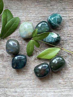 Kalcedon, Grön Trumlad