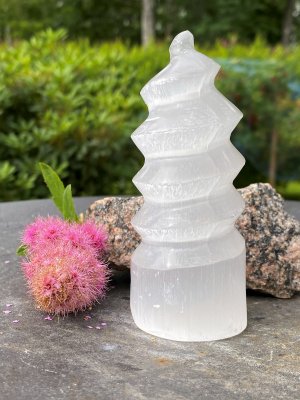 Selenit, Enhörningshorn ca 10cm AAA