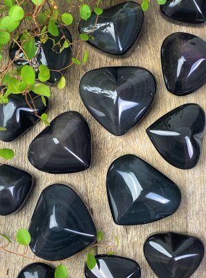 Hjärta Obsidian Regnbåge